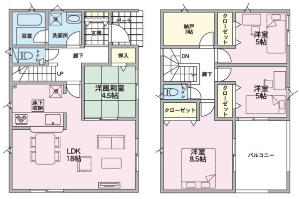 【新潟市秋葉区小須戸 第1 3号の間取り】