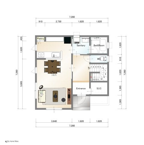 【足原一丁目（2期）の外観パース】