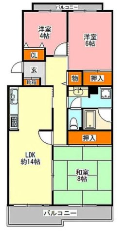 【パークサイド南大沢の間取り】