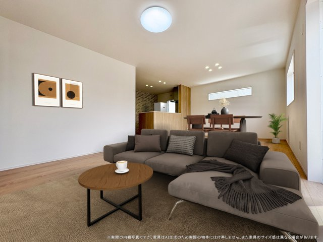 【LDK　CG家具設置イメージ】　※画像内に含まれる家具家電はCGで作成されたイメージです。