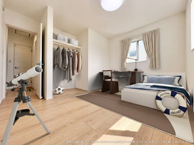 【洋室　CG家具設置イメージ】　※画像内に含まれる家具家電はCGで作成されたイメージです。