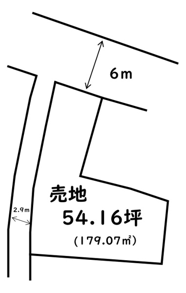 【甲府市宝2丁目　売地の間取り】