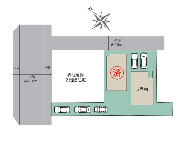 区画図です。2号棟