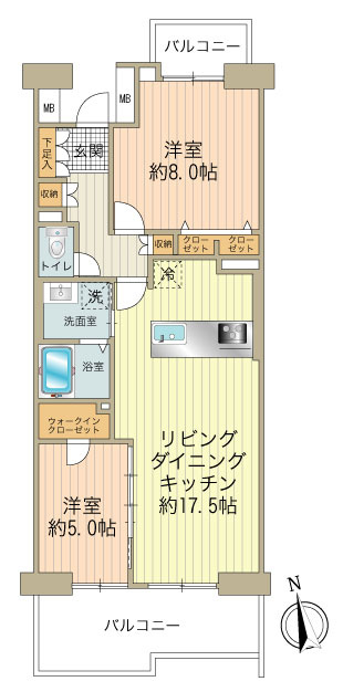 69.25？2LDKタイプ、フルリフォームのお部屋