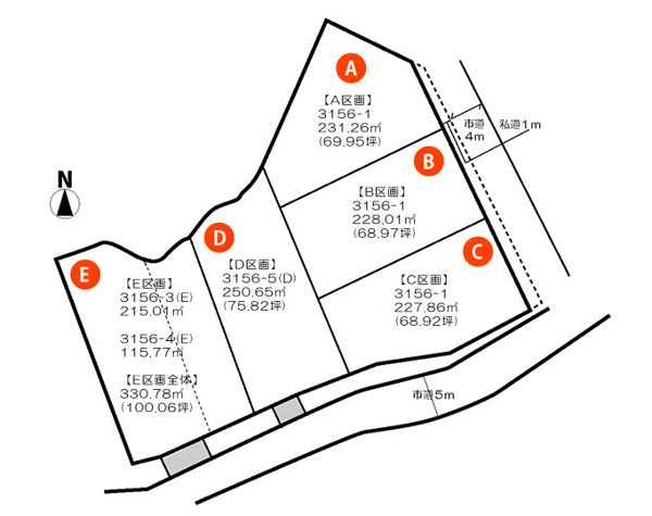 【高山市下岡本町の土地の間取り】