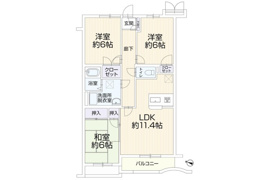 東大和市立野の中古マンションの間取り