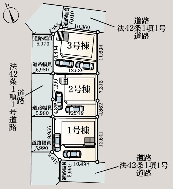 図面と現況が異なる場合、現況を優先とします。【3号棟】