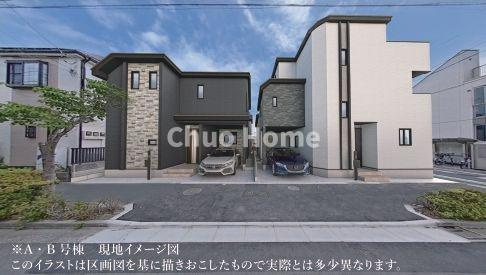 【外観パース】長期優良住宅・みらいエコ住宅・今なら補助金がもらえます（子育て世帯・若者夫婦世帯が対象）