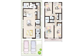 大阪市平野区喜連　第1期　新築一戸建ての間取り