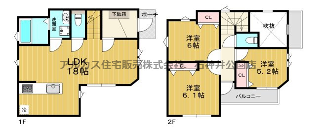 建築推奨プランのご用意をしております。　本プランは一例につき、変更も自由に可能です。