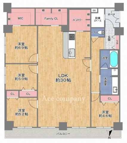 【フルリノベーション角住戸専用ポーチ付！専有面積136？超えのお部屋！広いLDK約30帖！EVすぐの住戸♪各階にゴミ置場完備☆24時間ゴミ捨て可能♪エレベーターから直接イズミヤ館内へ移動可能♪】