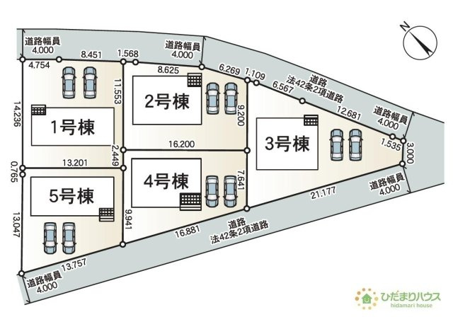 急な来客時にも安心な、並列駐車2台まで可能です(^^♪　（5号棟）