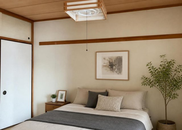 6.0帖の洋室は寝室としてもぴったりな落ち着いた空間です。角住戸につき出窓が設置されており、室内をより広く開放的に見せる効果もあります。主寝室としてベッドなどの家具も配置しやすい広さです。