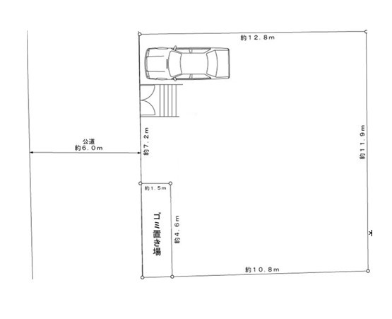 ～西側6ｍ公道に面している整形地～