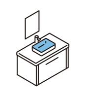 【パークサイド南大沢　みんなが笑顔 広さと豊かな動線が快適な住み心地 の独立洗面台】