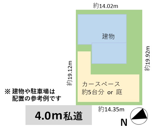 敷地84坪超♪　建物、カースペース、お庭、自由に配置頂けます♪