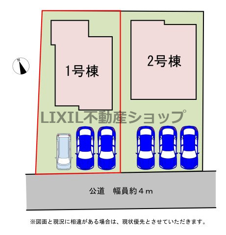 【区画図】1号棟　区画図です。