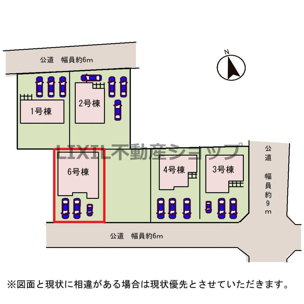 【区画図】南側道路の土地は、日中の日当たりが良く、室内を明るく保てます。特に冬場は、太陽の光で部屋を暖めることができ、暖房費の節約にもつながります。