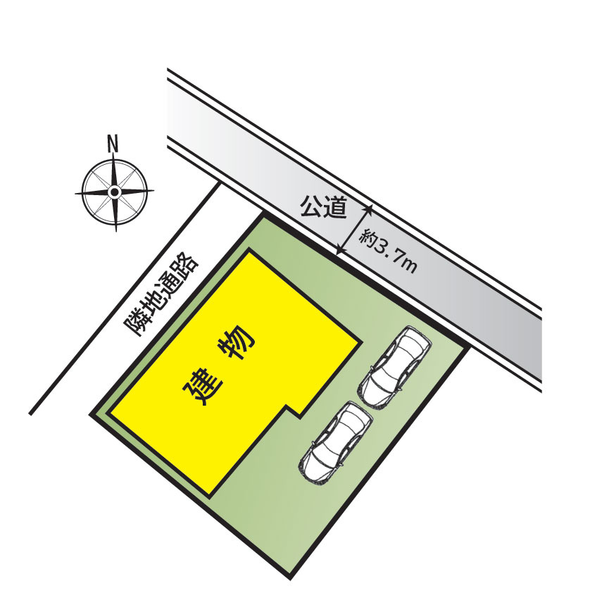 敷地88坪　カースペース2台