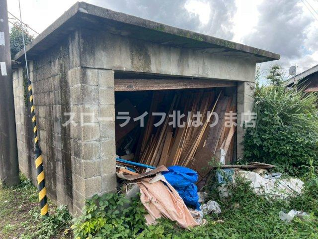 ブロック造の物置