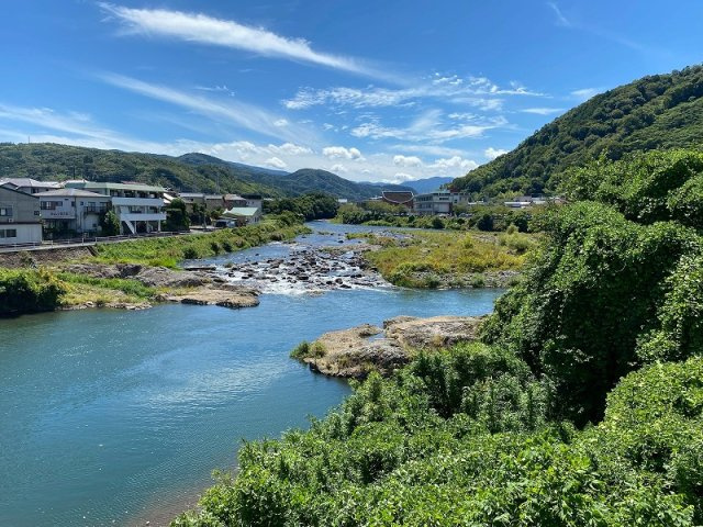 修善寺橋から桂川を望む絶景です！