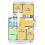 グリーンメゾン南大沢　リビングを中心にした団らん設計 の間取り