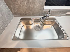 ◆浄水器一体型なのでシンクまわりがスッキリ！ハンドシャワー付きで便利