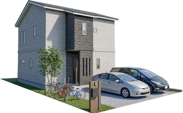 ■参考プラン（完成予想CGイメージ）：建物面積／107.66？（32.56坪）　■参考プラン建物価格／3、059万円（税込）※その他付帯工事費用、諸費用等別途発生いたします　※掲載プランは一例です