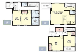 リガーレ名古屋市天白区一本松1期　全5棟　新築戸建の間取り