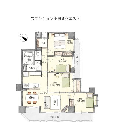 南東側角部屋で陽当たり良好！2026年7月末リフォーム工事完工予定！