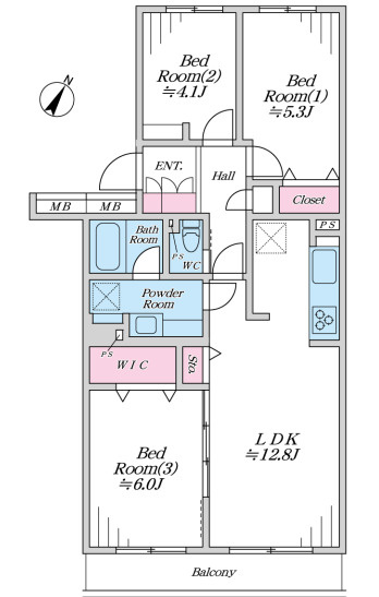 【藤和東林間コープの間取り】