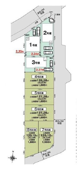 3号棟は交通量の少ない道路に面しており、落ち着いて生活いただけます。