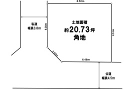 摂津市正雀3丁目　売り土地の間取り