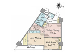 エバーグリーンパレス新宿の間取り