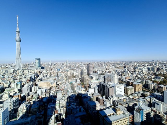 【眺望】　眺望が良く、晴れた日にはスカイツリーを眺められます。