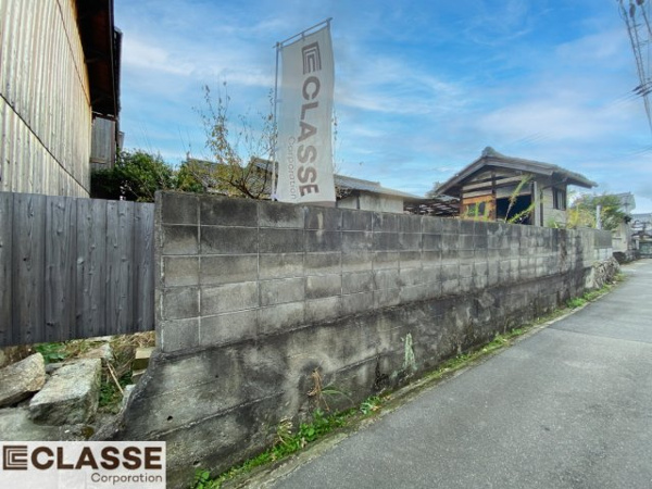 【京田辺市東古森　売土地の前面道路含む現地写真】