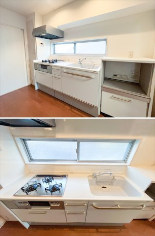 窓付きのシステムキッチン。