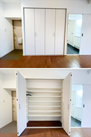 リビングにも大容量の収納が付いております