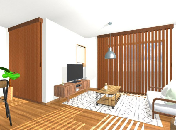 【浅川日の峯二丁目（3期）のリビングダイニング】