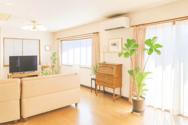 ゆったり過ごせる居間です