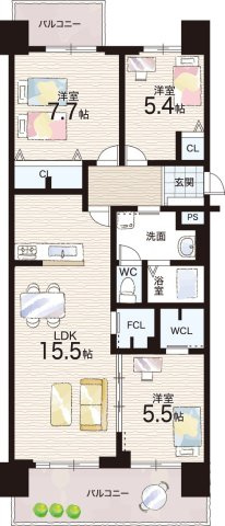 間取り：328000685599