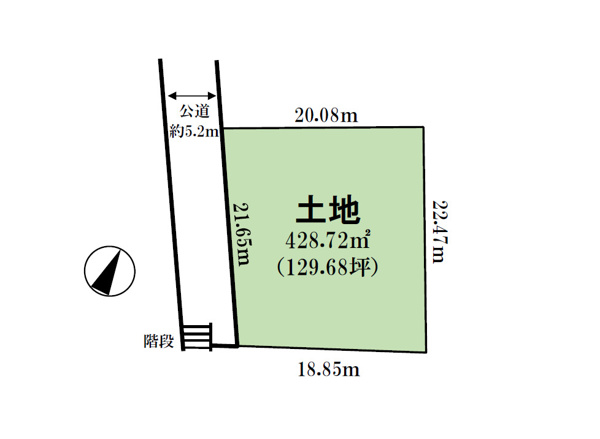 【清須市春日落合　売土地の間取り】