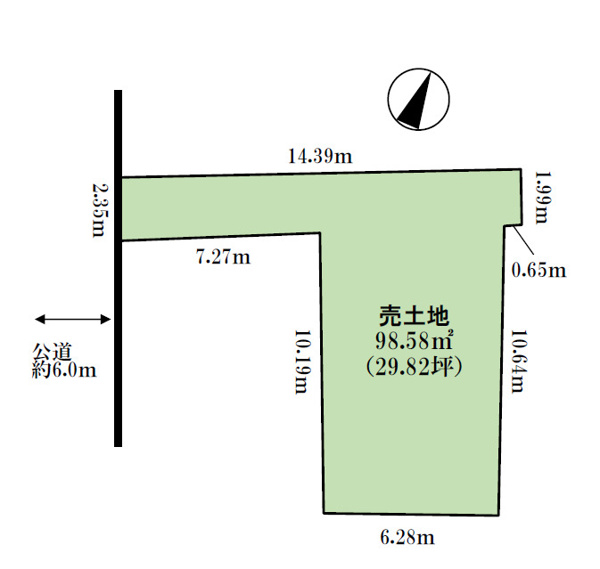 【清須市桃栄四丁目　売地の間取り】