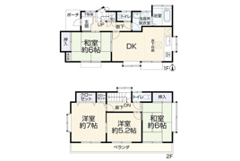 立川市砂川町6丁目　中古戸建の間取り
