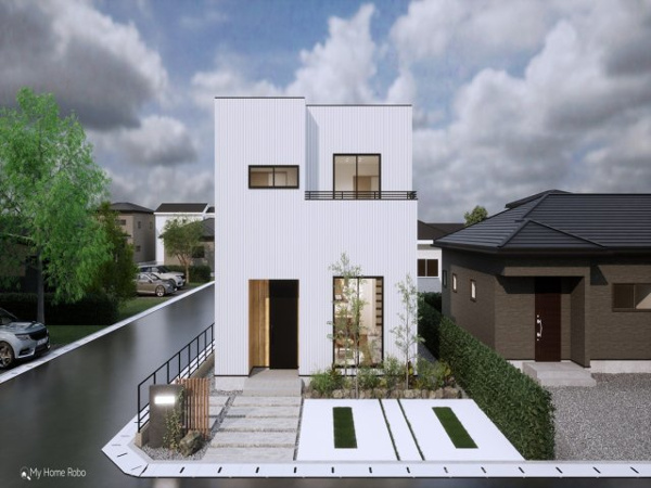 【城陽市寺田尼塚　34号地　売土地　建築条件付きの外観パース】