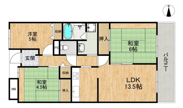 エルグリーンたつみの間取り