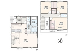 中央区横山台　新築戸建て　No.14の間取り