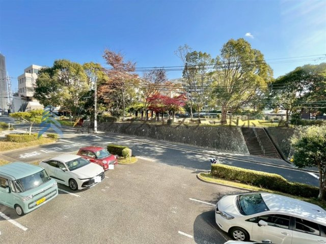 物件からの眺望です♪公園の木々で式を感じられます♪