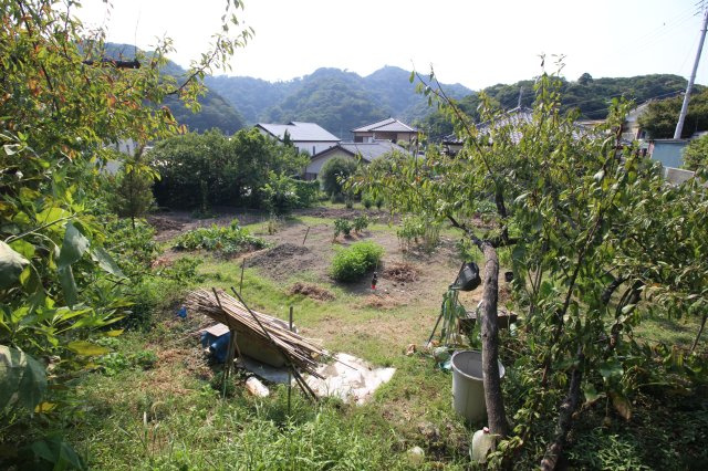 北側敷地（青色、区画図参照）からの撮影。敷地内に高低差があります。地番2953と道路の間に青地がございます。青色の敷地のみでは敷地内に車両の進入はできません。