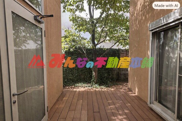 バーベキューも可能な中庭になります。